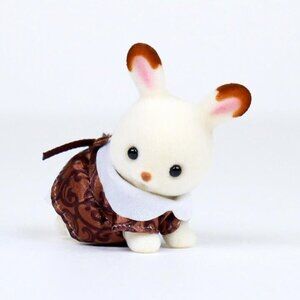Calico Critters Sylvanian Families C-74 Chocolate Rabbit Baby - Anniversary Ed